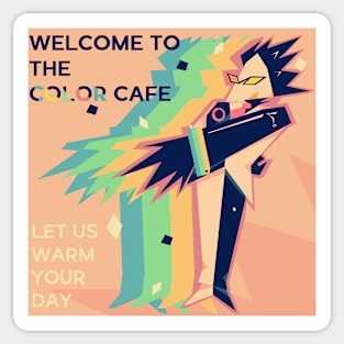 Welcome To the Color Cafe Sticker